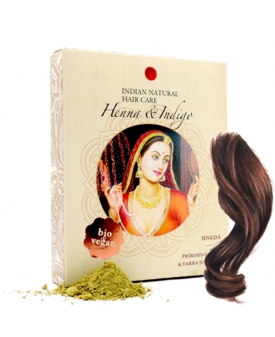 Henna & Indigo - tmavá hnedá Indian Natural Hair Care